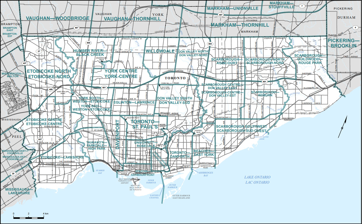 Carte de la ville de Toronto (carte 19)