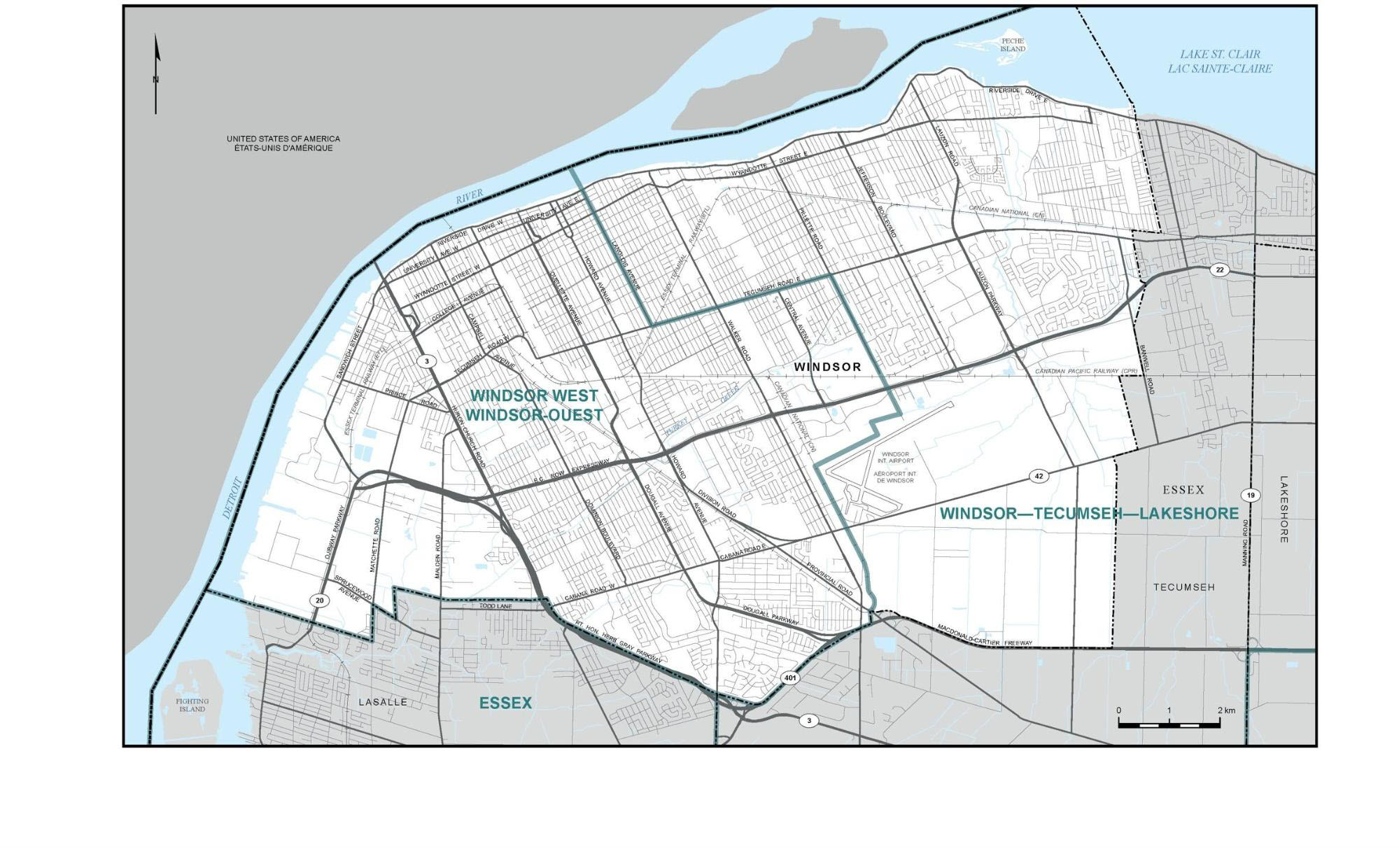 Carte de la ville de Windsor (carte 20)