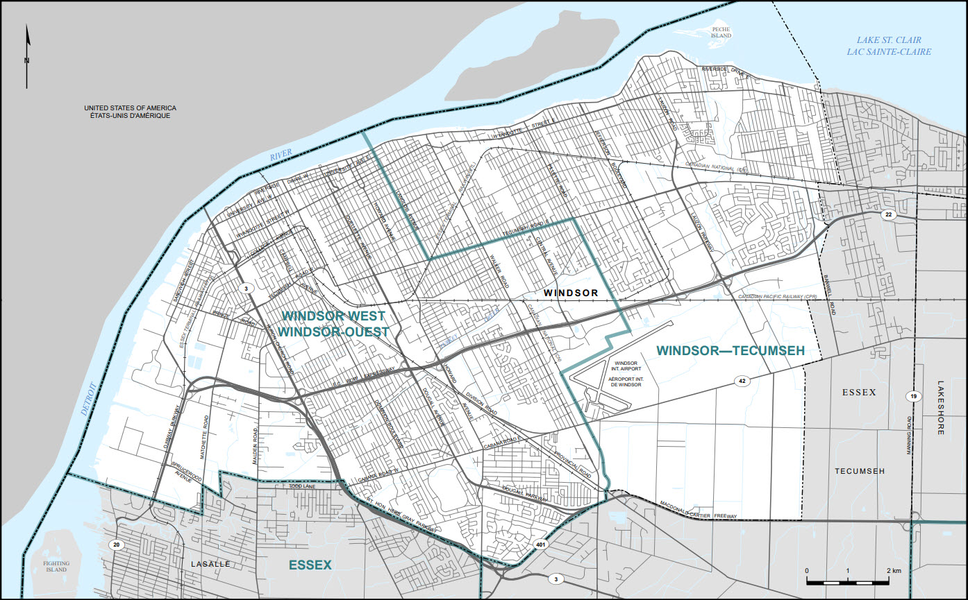 Carte de la ville de Windsor (carte 20)