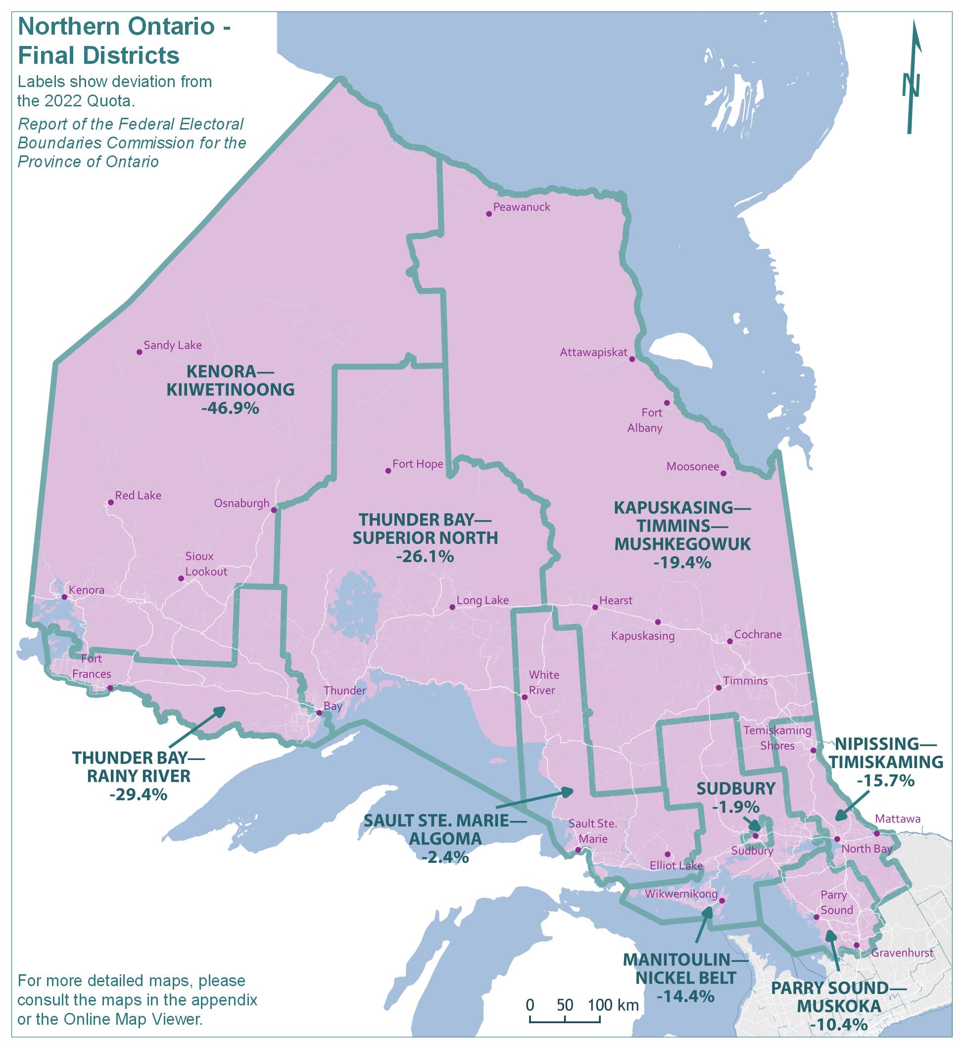 Northern Ontario - Final Districts