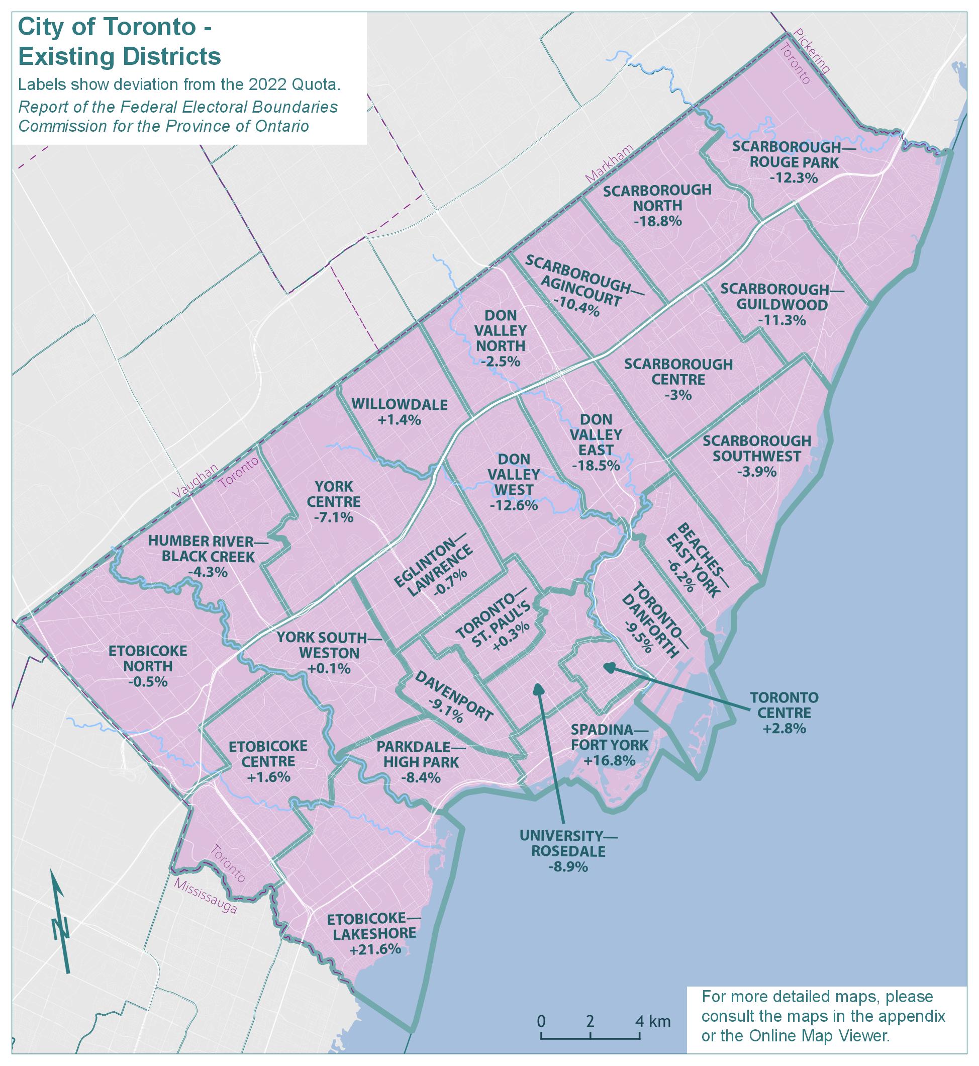 City of Toronto - Existing Districts