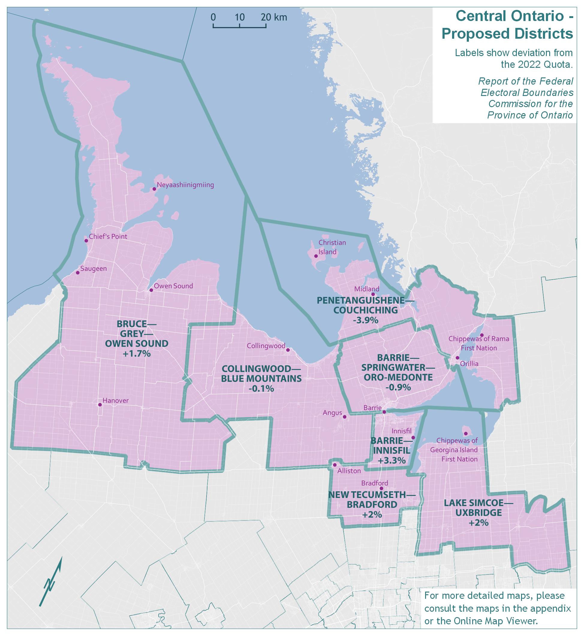 Central Ontario - Proposed Districts