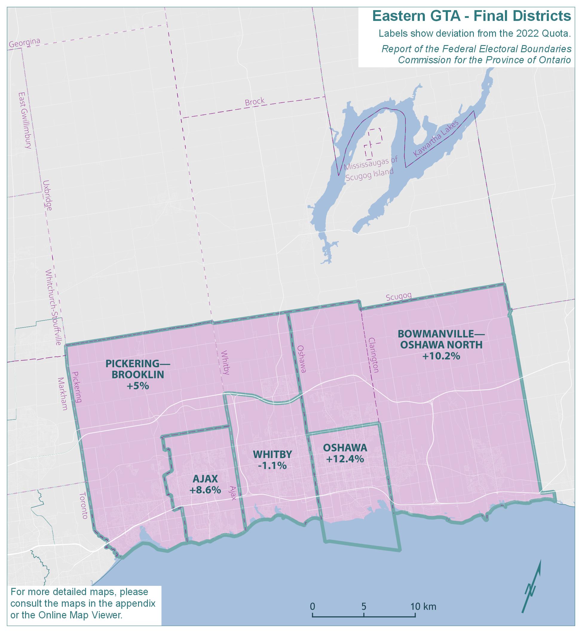 Eastern Greater Toronto Area (GTA) - Final Districts