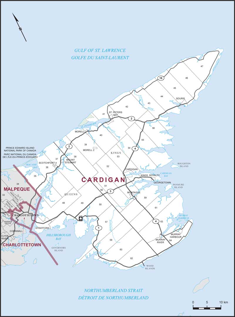 Map of Cardigan – Existing boundaries.