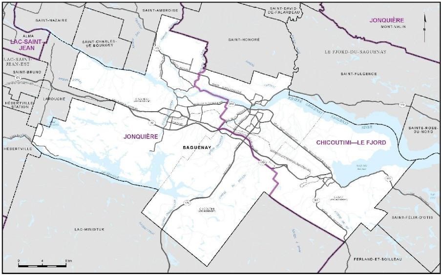 Carte du Saguenay - Proposition de la Commission 