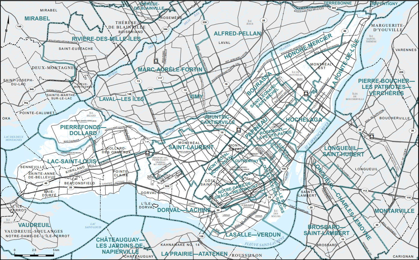 Map of Montréal Island (Map 14)