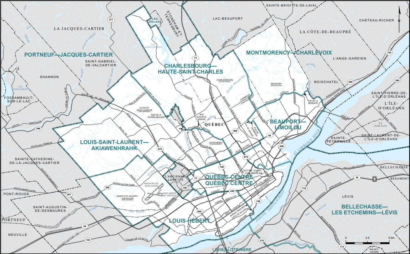 Carte de la ville de Québec (carte 15)