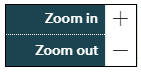 Zoom in and zoom out buttons